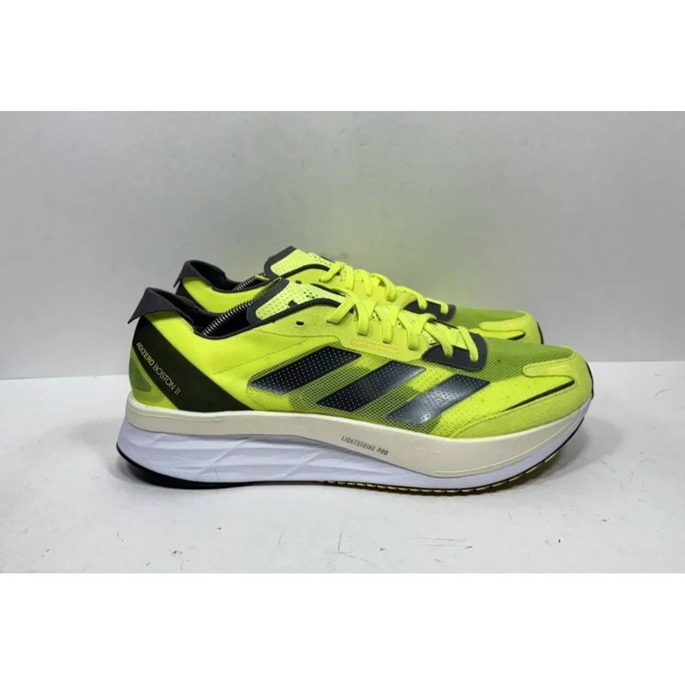 Adidas Adizero Boston 11 GX6650 Green Running Shoes Men's Size 13
